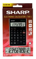 SHARP EL-125T Tischrechner schwarz