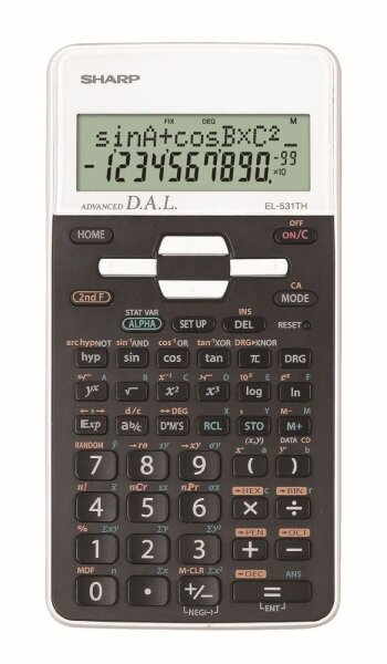 SHARP EL-531TH Wissenschaftlicher Taschenrechner schwarz/weiß