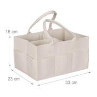 relaxdays Wickeltasche beige