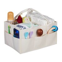 relaxdays Wickeltasche beige