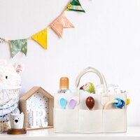 relaxdays Wickeltasche beige
