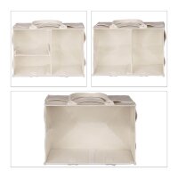 relaxdays Wickeltasche beige