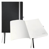 LEITZ Notizbuch Style DIN A5 blanko, schwarz Softcover...