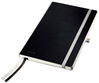 LEITZ Notizbuch Style DIN A5 blanko, schwarz Softcover 160 Seiten, 1 St.