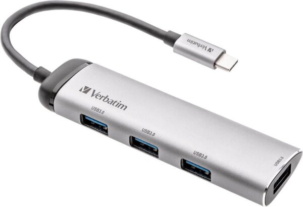 verbatim USB-Hub 4-fach grau