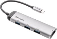 verbatim USB-Hub 4-fach grau