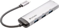 verbatim USB-Hub 4-fach grau