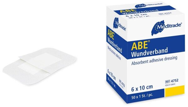 Meditrade® Wundverband Pflaster ABE® 4752 weiß 6,0 x 10,0 cm, 50 St.