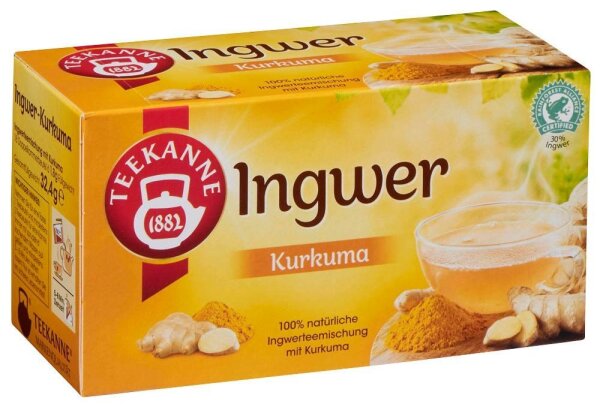 TEEKANNE Ingwer Kurkuma Tee 18 Portionen