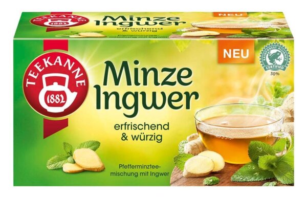 TEEKANNE Minze Ingwer Tee 18 Portionen