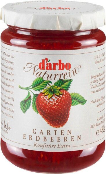 d’arbo Erdbeere  Konfitüre, 450,0 g