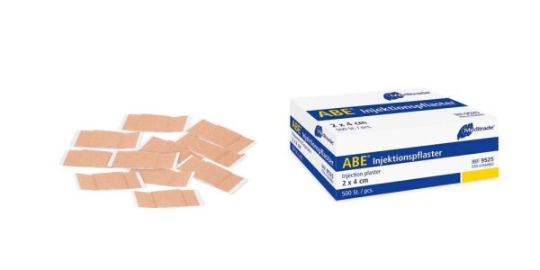 Meditrade® Pflaster ABE®Injektions 9525 beige, weiß 2,0 x 4,0 cm, 500 St.