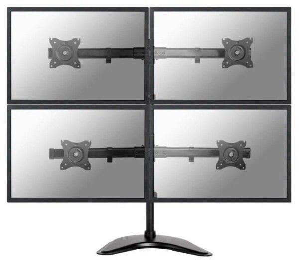 Neomounts Monitor-Halterung NM-D335D4 schwarz für 4 Monitore, Tischständer