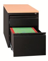 Gürkan Rollcontainer schwarz, buche 2 Auszüge...