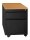 Gürkan Rollcontainer schwarz, buche 2 Auszüge 46,0 x 79,0 x 62,0 cm