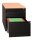 Gürkan Rollcontainer schwarz, buche 2 Auszüge 46,0 x 79,0 x 62,0 cm