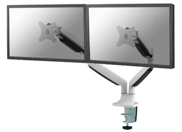Neomounts Monitor-Halterung NM-D750 weiß für 2 Monitore, Tischklemme, Tischbohrung