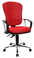 Topstar Bürostuhl Steel Point 80, 8189 BB2 Stoff rot, Gestell chrom