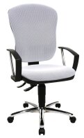 Topstar Bürostuhl Steel Point 80, 8189 BB7 Stoff weiß, Gestell chrom