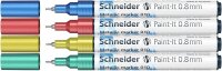 Schneider 010 Lackmarker farbsortiert 0,8 mm, 4 Set