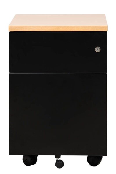 Gürkan Rollcontainer schwarz 2 Auszüge 40,0 x 60,0 x 62,0 cm