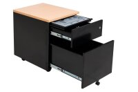 Gürkan Rollcontainer schwarz 2 Auszüge 40,0 x 60,0 x 62,0 cm