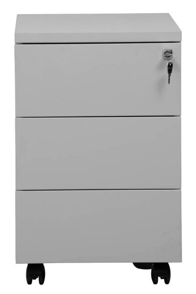 Gürkan Rollcontainer lichtgrau 3 Auszüge 40,0 x 60,0 x 62,0 cm