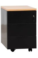 Gürkan Rollcontainer schwarz 3 Auszüge 40,0 x...