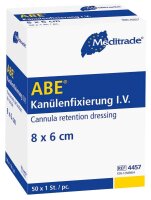 Meditrade® Kanülenpflaster ABE® 4457 weiß 6,0 x 8,0 cm, 50 St.