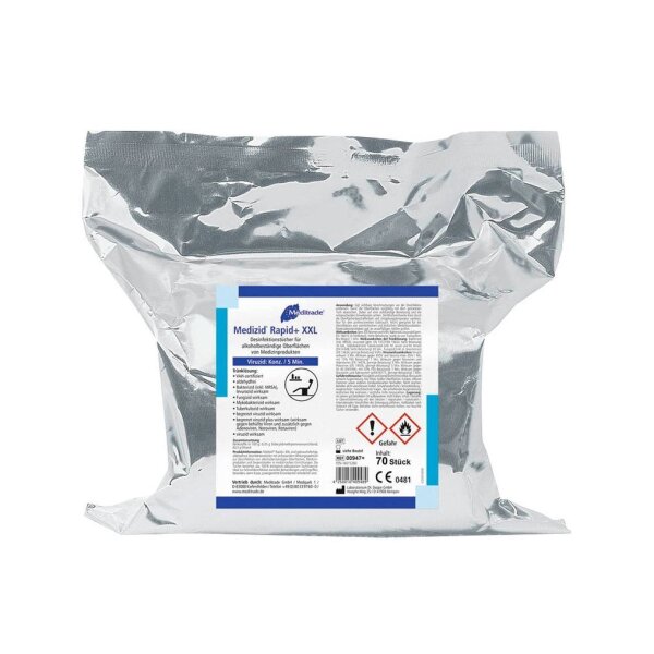 Meditrade® Desinfektionstücher Medizid® Rapid XXL Nachfüller 1-lagig weiß, 70 Tü