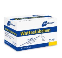 Meditrade® Wattestäbchen klein braun, 1.000 St.