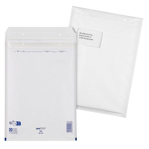 aroFOL® WIN Luftpolstertaschen W7/G weiß für DIN A4, 100 St.