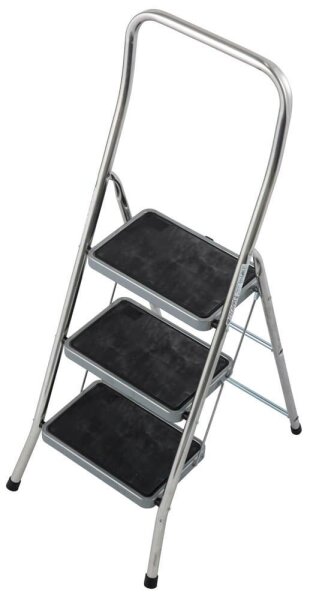 KRAUSE Klapptritt MONTO Toppy XL silber 3 Stufen, H: 140,0 cm