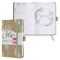 SIGEL Buchkalender Jolie 2026 Sparkle Leaves, 1 St.