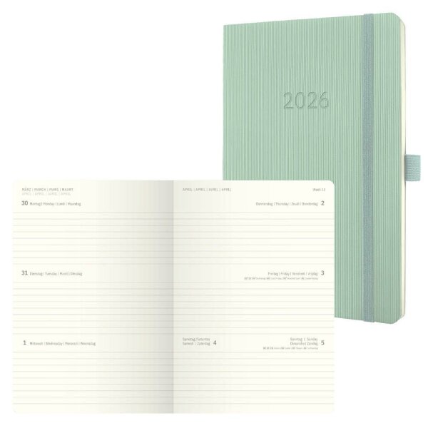 SIGEL Buchkalender Conceptum 2026 mintgrün, 1 St.