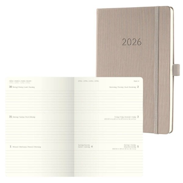 SIGEL Buchkalender Conceptum 2026 taupe, 1 St.