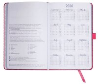 SIGEL Buchkalender Jolie 2026 fuchsia pink, 1 St.
