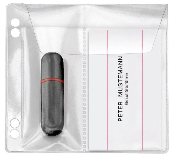 VELOFLEX 2er USB-Stick-Hüllen abheftbar transparent, 100 St.