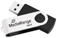 MediaRange USB-Sticks MR910-3 schwarz, silber 16 GB, 3 St.