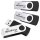 MediaRange USB-Sticks MR910-3 schwarz, silber 16 GB, 3 St.
