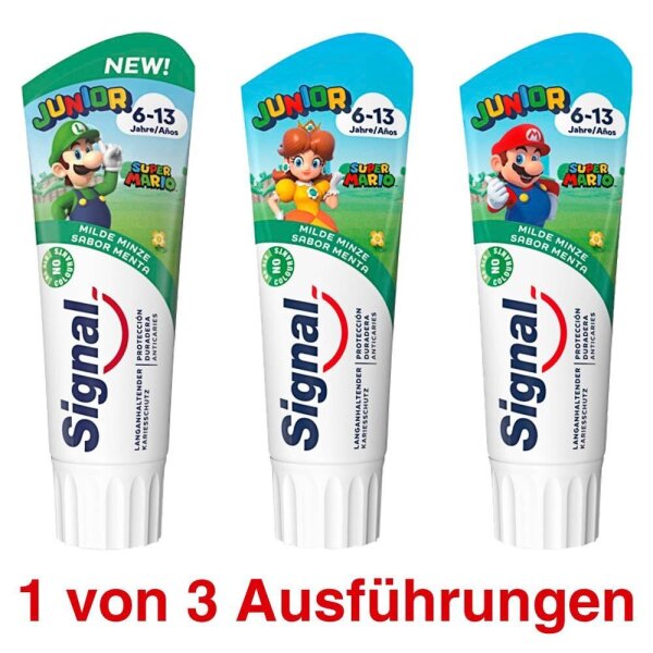 Signal JUNIOR SUPER MARIO 6-13 Jahre Kinderzahnpasta 75 ml