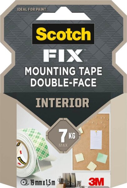 Scotch FIX™ INTERIOR doppelseitiges Klebeband 19,0 mm x 1,5 m, 1 Rolle