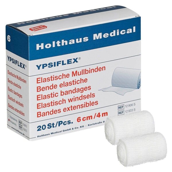 Holthaus Medical Mullbinden 12933S weiß 6,0 cm x 4,0 m, 20 St.