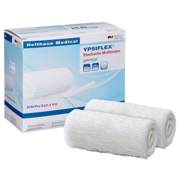 Holthaus Medical Mullbinden YPSIFLEX 12935S weiß 8,0 cm x 4,0 m, 20 St.