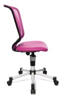 Topstar Kinderdrehstuhl Titan Junior, 71487 S04 Stoff rosa, Gestell silber