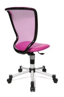 Topstar Kinderdrehstuhl Titan Junior, 71487 S04 Stoff rosa, Gestell silber