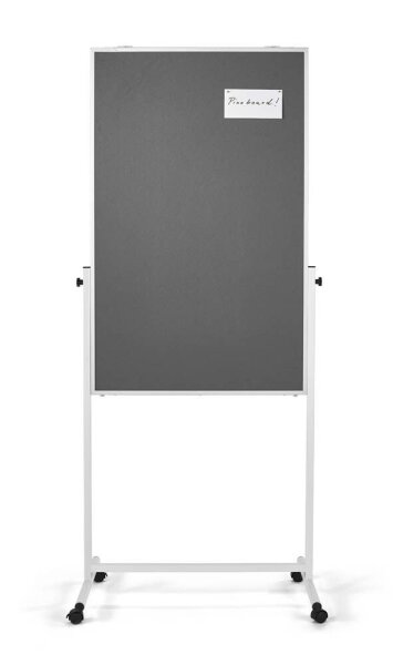 magnetoplan mobiles Whiteboard 3in1 Universal-Board 75,0 x 120,0 cm grau#!#weiß Filz/Whiteboard
