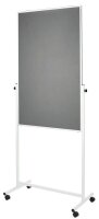 magnetoplan mobiles Whiteboard 3in1 Universal-Board 75,0 x 120,0 cm grau#!#weiß Filz/Whiteboard