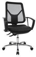 Topstar Bürostuhl Ergo Steel Net Stoff schwarz,...