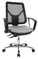 Topstar Bürostuhl Ergo Steel Net Stoff grau, Gestell...